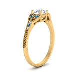 Load image into Gallery viewer, split-band-antique-round-cut-blue-topaz-engagement-ring-in-yellow-gold-FD9816RORGICBLTO-NL-YG
