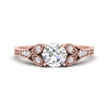 Thumbnail 1 - split-band-antique-round-cut-diamond-engagement-ring-in-rose-gold-FD9816ROR-NL-RG