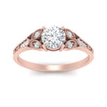 Thumbnail 2 - split-band-antique-round-cut-diamond-engagement-ring-in-rose-gold-FD9816ROR-NL-RG