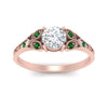 Load image into Gallery viewer, split-band-antique-round-cut-emerald-engagement-ring-in-rose-gold-FD9816RORGEMGR-NL-RG