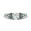Load image into Gallery viewer, split-band-antique-round-cut-emerald-engagement-ring-in-white-gold-FD9816RORGEMGR-NL-WG