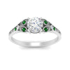 Load image into Gallery viewer, split-band-antique-round-cut-emerald-engagement-ring-in-white-gold-FD9816RORGEMGR-NL-WG