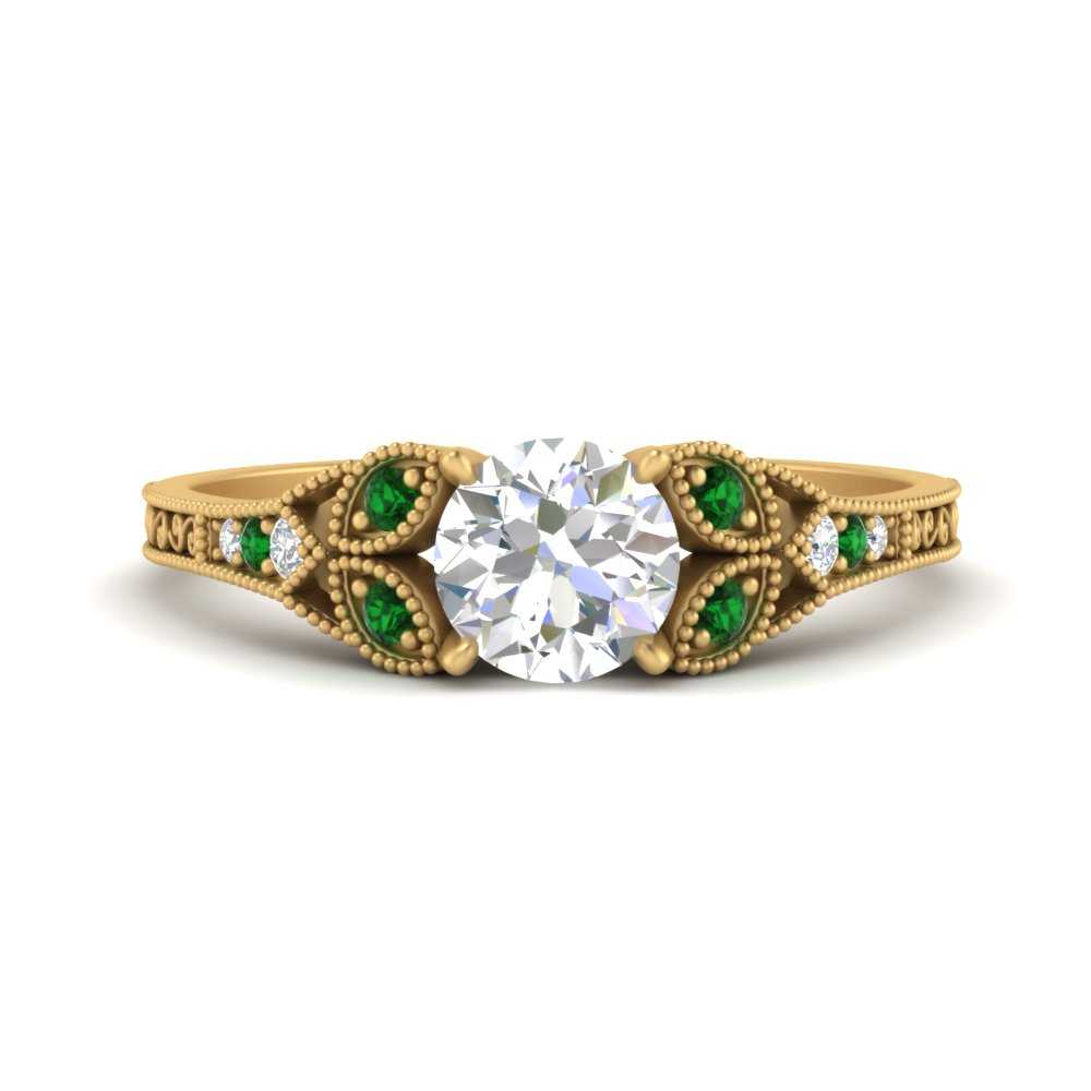 split-band-antique-round-cut-emerald-engagement-ring-in-yellow-gold-FD9816RORGEMGR-NL-YG