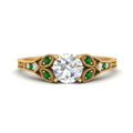 Thumbnail 67 - split-band-antique-round-cut-emerald-engagement-ring-in-yellow-gold-FD9816RORGEMGR-NL-YG