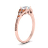 Load image into Gallery viewer, split-band-antique-round-cut-orange-sapphire-engagement-ring-in-rose-gold-FD9816RORGSAOR-NL-RG