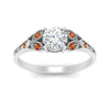 Load image into Gallery viewer, split-band-antique-round-cut-orange-sapphire-engagement-ring-in-white-gold-FD9816RORGSAOR-NL-WG