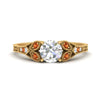 Load image into Gallery viewer, split-band-antique-round-cut-orange-sapphire-engagement-ring-in-yellow-gold-FD9816RORGSAOR-NL-YG