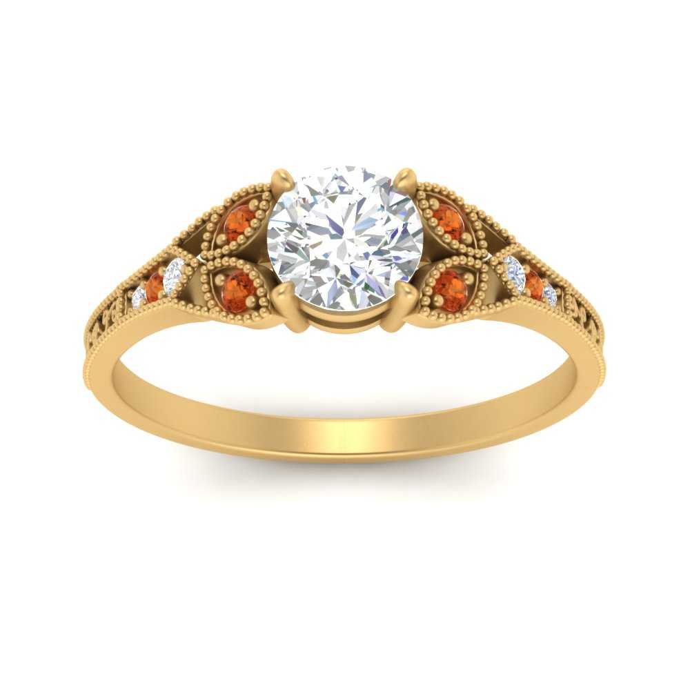 split-band-antique-round-cut-orange-sapphire-engagement-ring-in-yellow-gold-FD9816RORGSAOR-NL-YG