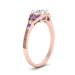 Load image into Gallery viewer, split-band-antique-round-cut-purple-topaz-engagement-ring-in-rose-gold-FD9816RORGVITO-NL-RG
