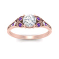 Thumbnail 26 - split-band-antique-round-cut-purple-topaz-engagement-ring-in-rose-gold-FD9816RORGVITO-NL-RG