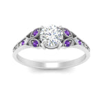 Load image into Gallery viewer, split-band-antique-round-cut-purple-topaz-engagement-ring-in-white-gold-FD9816RORGVITO-NL-WG
