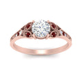 Thumbnail 17 - split-band-antique-round-cut-ruby-engagement-ring-in-rose-gold-FD9816RORGRUDR-NL-RG
