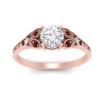 Load image into Gallery viewer, split-band-antique-round-cut-ruby-engagement-ring-in-rose-gold-FD9816RORGRUDR-NL-RG
