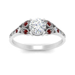 Load image into Gallery viewer, split-band-antique-round-cut-ruby-engagement-ring-in-white-gold-FD9816RORGRUDR-NL-WG