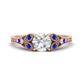 Thumbnail 4 - split-band-antique-round-cut-sapphire-engagement-ring-in-rose-gold-FD9816RORGSABL-NL-RG