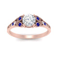 Thumbnail 5 - split-band-antique-round-cut-sapphire-engagement-ring-in-rose-gold-FD9816RORGSABL-NL-RG