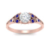 Load image into Gallery viewer, split-band-antique-round-cut-sapphire-engagement-ring-in-rose-gold-FD9816RORGSABL-NL-RG