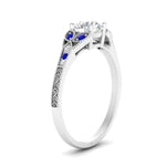 Load image into Gallery viewer, split-band-antique-round-cut-sapphire-engagement-ring-in-white-gold-FD9816RORGSABL-NL-WG