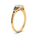 Load image into Gallery viewer, split-band-antique-round-cut-sapphire-engagement-ring-in-yellow-gold-FD9816RORGSABL-NL-YG