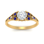 Load image into Gallery viewer, split-band-antique-round-cut-sapphire-engagement-ring-in-yellow-gold-FD9816RORGSABL-NL-YG
