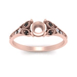 Load image into Gallery viewer, split-band-antique-semi-mount-black-diamond-engagement-ring-in-rose-gold-FD9816SMRGBLACK-NL-RG

