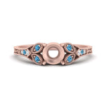 Load image into Gallery viewer, split-band-antique-semi-mount-blue-topaz-engagement-ring-in-rose-gold-FD9816SMRGICBLTO-NL-RG
