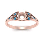 Load image into Gallery viewer, split-band-antique-semi-mount-blue-topaz-engagement-ring-in-rose-gold-FD9816SMRGICBLTO-NL-RG

