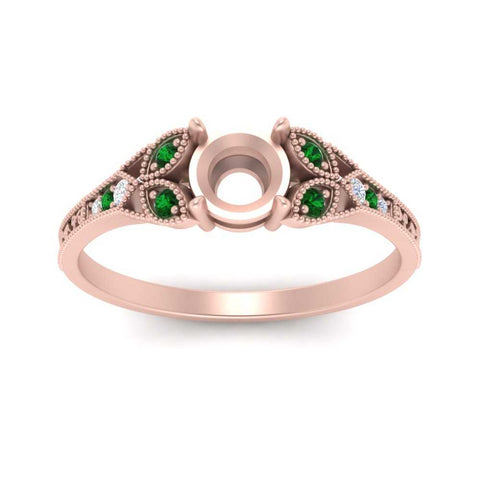 split-band-antique-semi-mount-emerald-engagement-ring-in-rose-gold-FD9816SMRGEMGR-NL-RG