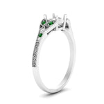 Load image into Gallery viewer, split-band-antique-semi-mount-emerald-engagement-ring-in-white-gold-FD9816SMRGEMGR-NL-WG
