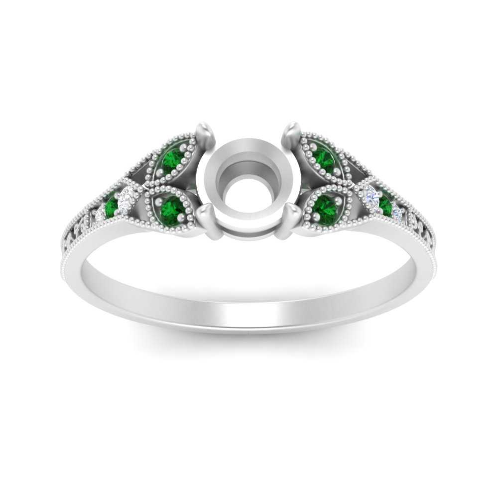 split-band-antique-semi-mount-emerald-engagement-ring-in-white-gold-FD9816SMRGEMGR-NL-WG