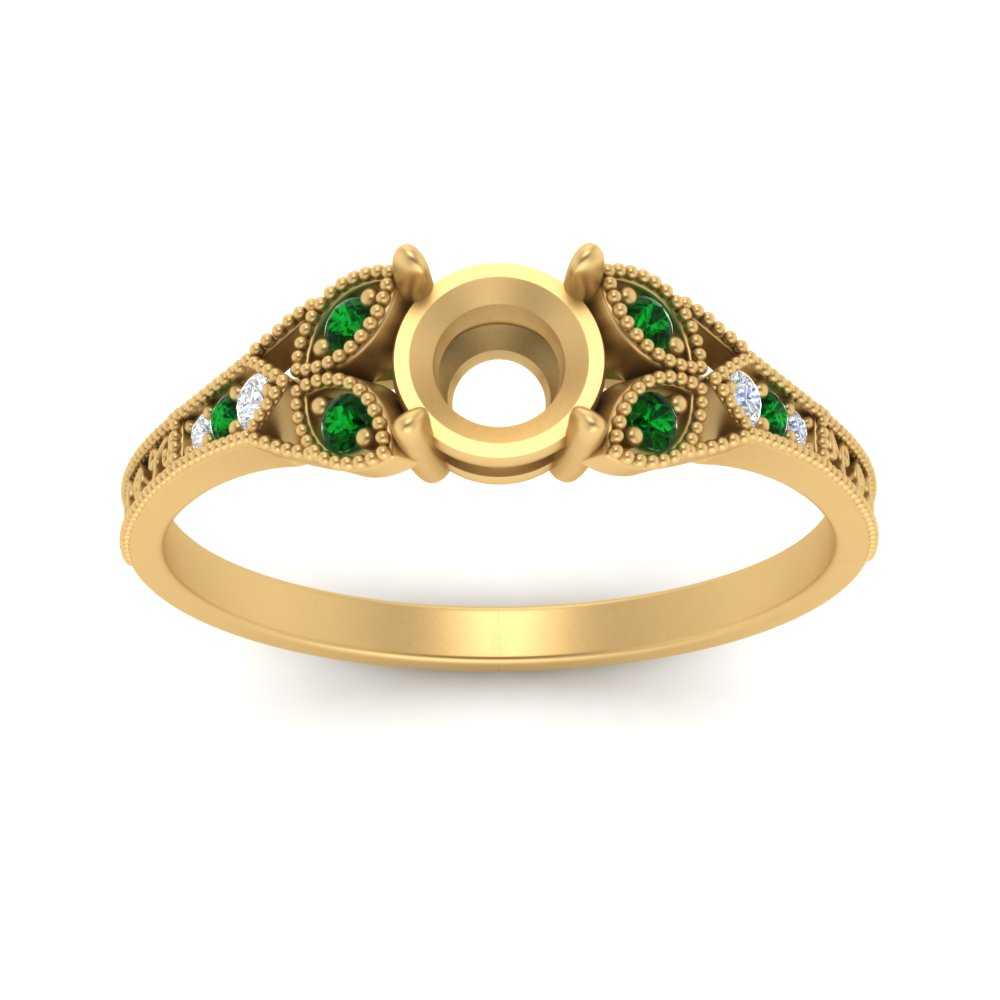 split-band-antique-semi-mount-emerald-engagement-ring-in-yellow-gold-FD9816SMRGEMGR-NL-YG