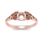 Load image into Gallery viewer, split-band-antique-semi-mount-orange-sapphire-engagement-ring-in-rose-gold-FD9816SMRGSAOR-NL-RG
