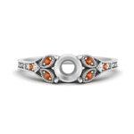 Load image into Gallery viewer, split-band-antique-semi-mount-orange-sapphire-engagement-ring-in-white-gold-FD9816SMRGSAOR-NL-WG
