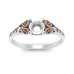 Load image into Gallery viewer, split-band-antique-semi-mount-orange-sapphire-engagement-ring-in-white-gold-FD9816SMRGSAOR-NL-WG
