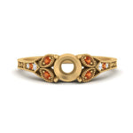 Load image into Gallery viewer, split-band-antique-semi-mount-orange-sapphire-engagement-ring-in-yellow-gold-FD9816SMRGSAOR-NL-YG
