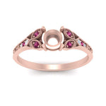 Load image into Gallery viewer, split-band-antique-semi-mount-pink-sapphire-engagement-ring-in-rose-gold-FD9816SMRGSADRPI-NL-RG
