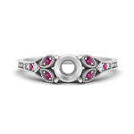 Load image into Gallery viewer, split-band-antique-semi-mount-pink-sapphire-engagement-ring-in-white-gold-FD9816SMRGSADRPI-NL-WG
