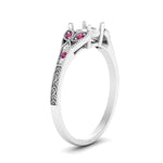 Load image into Gallery viewer, split-band-antique-semi-mount-pink-sapphire-engagement-ring-in-white-gold-FD9816SMRGSADRPI-NL-WG
