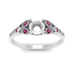 Load image into Gallery viewer, split-band-antique-semi-mount-pink-sapphire-engagement-ring-in-white-gold-FD9816SMRGSADRPI-NL-WG
