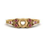 Load image into Gallery viewer, split-band-antique-semi-mount-pink-sapphire-engagement-ring-in-yellow-gold-FD9816SMRGSADRPI-NL-YG
