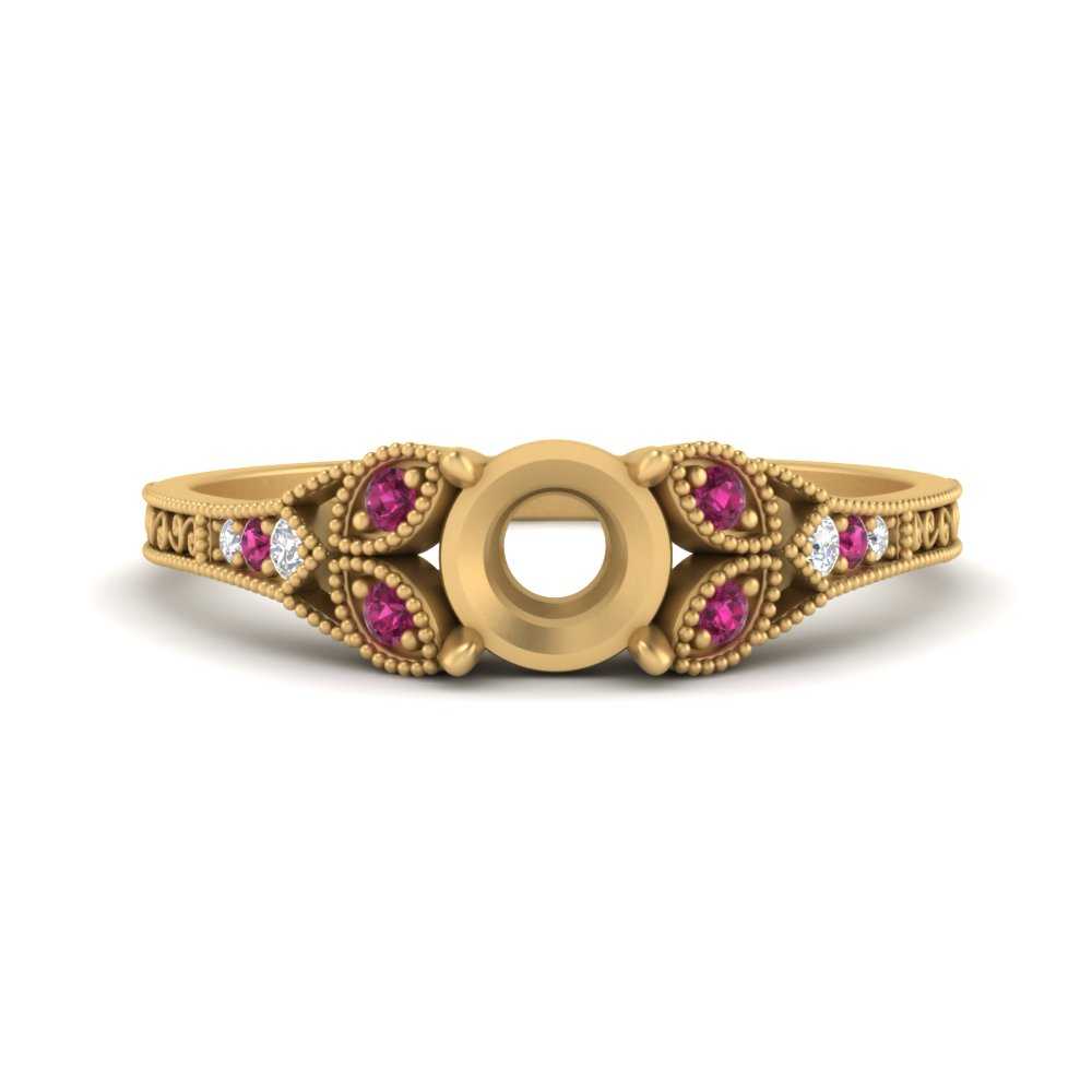 split-band-antique-semi-mount-pink-sapphire-engagement-ring-in-yellow-gold-FD9816SMRGSADRPI-NL-YG