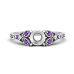 Load image into Gallery viewer, split-band-antique-semi-mount-purple-topaz-engagement-ring-in-white-gold-FD9816SMRGVITO-NL-WG
