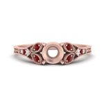 Load image into Gallery viewer, split-band-antique-semi-mount-ruby-engagement-ring-in-rose-gold-FD9816SMRGRUDR-NL-RG
