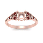 Load image into Gallery viewer, split-band-antique-semi-mount-ruby-engagement-ring-in-rose-gold-FD9816SMRGRUDR-NL-RG
