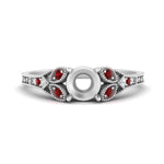 Load image into Gallery viewer, split-band-antique-semi-mount-ruby-engagement-ring-in-white-gold-FD9816SMRGRUDR-NL-WG
