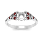 Load image into Gallery viewer, split-band-antique-semi-mount-ruby-engagement-ring-in-white-gold-FD9816SMRGRUDR-NL-WG
