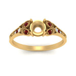 Load image into Gallery viewer, split-band-antique-semi-mount-ruby-engagement-ring-in-yellow-gold-FD9816SMRGRUDR-NL-YG
