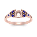 Load image into Gallery viewer, split-band-antique-semi-mount-sapphire-engagement-ring-in-rose-gold-FD9816SMRGSABL-NL-RG
