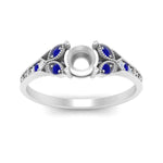 Load image into Gallery viewer, split-band-antique-semi-mount-sapphire-engagement-ring-in-white-gold-FD9816SMRGSABL-NL-WG
