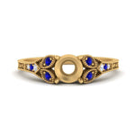 Load image into Gallery viewer, split-band-antique-semi-mount-sapphire-engagement-ring-in-yellow-gold-FD9816SMRGSABL-NL-YG
